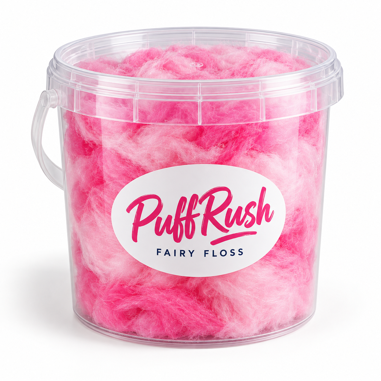 Illustrative PuffRush fairy floss pail